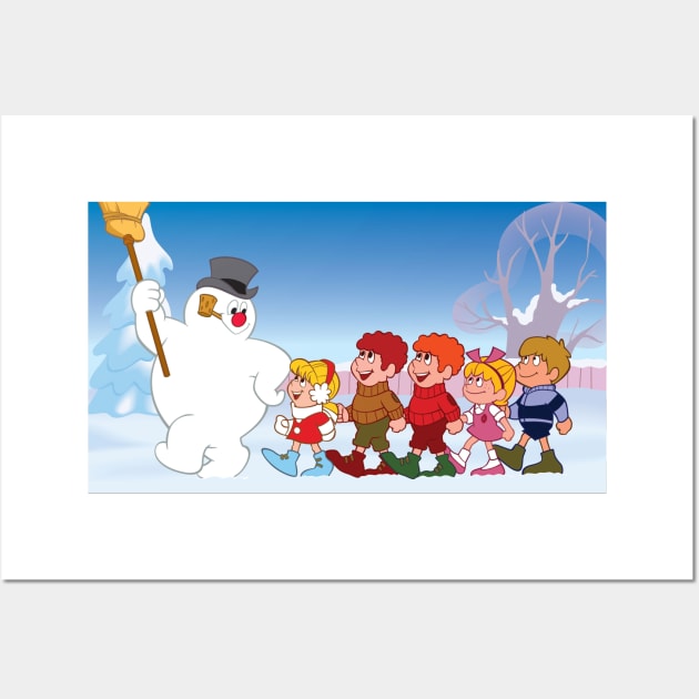 Frosty and the kids! Wall Art by Pop Fan Shop